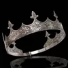 Barock Vintage Metall Kreis Tiaras Royal Queen King Crown Braut Diadem Prom Kopfschmuck Hochzeit Haarschmuck Kopfschmuck 220217