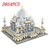 Diamant Mini Gebäude Ziegel Stadt Architektur Wahrzeichen Taj Mahal 3D Modell Kinder pädagogisches Spielzeug X0503
