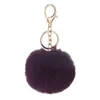 Fashion Pom Keychains keyring Imitate Rabbit Fur Ball Keychain Bag Plush Car Key Holder Pendant Chain Ring For Women lady ornaments Jewelry accessories 6cm