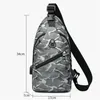 Hommes Camouflage poitrine sac Usb étanche épaule bandoulière moto coréen décontracté petits sacs homme