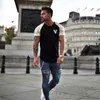 Yemeke Brand Tshirts Summer Short Sleeve Oneck Stripe Imprimé Loose Slim T-shirt Mens Tops Tee 2107165568249