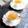 ceramic tea cups and saucers