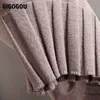 GIGOGOU Long Tricot Surdimensionné Femmes Maxi Pull Robe Chaud Col Roulé Lâche Tunique High Street Baggy Midi Pull es 220311