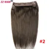 16"-28" Set di cinque pezzi 160g 100% brasiliani Remy estensioni dei capelli umani con clip 9 clip lisci naturali