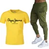 2021 senaste Pepe-Jeans-London T-shirt sommar, kortärmad för män, populära T-shirt toppar herr 2-delad kostym G0918