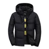 Doudoune homme vinter vit anka down coat män hooded parka jacka varma kappor mens windbreaker tjockna parkas casaco masculino y1103