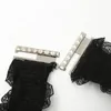 Pasy moda czarna biała szeroka koronkowa paska damska elastyczna sukienka na rozciąganie stroju klamra opaska damskie dekoracja dziewcząt