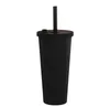 The latest 24OZ double-layer plastic straw coffee mug, milk tea drink lid protection style water cup, support custom logo