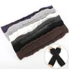 Wool Half Finger Gloves Men Women Knitted Winter Warm Fingerless Long Knit Mitten Solid Color Fashion Women Arm Warmers