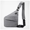 Men Waterproof Chest Ultralight Canvas Cross Body Large Capacity Casual Short Trip Small Messenger Shoulder Bags