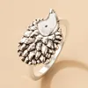 Lovely Animal Hedgehog Single Ring for Women Men Vintage Silver Color Alloy Metal Ins Fashion Jewelry