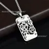 Pendentif Colliers Mode Punk Rotatif Mécanique Engrenage Collier Or Couleur En Acier Inoxydable Steampunk Cut Dog Tag Hiphop Hommes Jewe308R