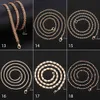 Fanshion 585 Rose Gold Necklace Chain Curb Weaving Rope Snail Link Pärled Chain For Men Women Classic Jewelry Gifts CNN1B4856180