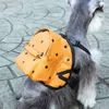 小さな犬の屋外のバックパック犬のアパレルファッションプリントオレンジペットバッグテディブルドッグシュナウザーバックパック