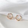Classic Small Round Pearl Gold Ring Earrings Punk Simple Korean Version Of Ladies Jewelry Hoop & Huggie