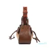 Drawstring Vintage Casual Buckets Bag For Women Designer Letter Shoulder Bags Luxury Pu Leather Crossbody Lady Small Purses