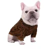 Pull pour animaux de compagnie avec lettres marron imprimées, t-shirt de printemps pour animaux de compagnie, vêtements pour chiens, bouledogue, Corgi, carlin, chiot