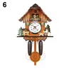 Orologio da parete a cucù in legno Bird Time Bell Swing Alarm Watch Home Art Decor Orologio da soggiorno retrò nordico 211110