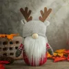 Christmas Gnomes Decoration Reindeer Horns Plush Elf Doll Ornaments Holidays Home Decor Valentines Day Gifts XBJK2110