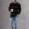Suéteres para hombre, suéter Vintage con patrón de punto, suéter con cuello redondo, ropa de calle para hombre, Hip Hop, de gran tamaño, informal, Retro Y0907
