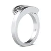 Szjinao 100% 925 Sterling Silver 0.3ct 3 Stones Engagement Ring för kvinnor Kvinna Diamantsmycken med 3 certifikat 220216
