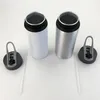 Sublimering tumblers med handtag aluminium vattenflaskor vit blank kaffe muggar tema överföring dricka koppar A02