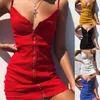 Sexy vestido vestido vestidos fino sling mulheres pool reverry festival casa nightclub meninas saia anel zipper outono outono resfriado cintura alta v-collar roupa