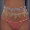 Seksi Vücut Rhinestone Püsküller Bel Sevimli Bikini Takı Kadınlar için Moda Yaz Plaj Zinciri Gece Kulübü Mücevherat