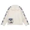 PERHAPS U Women White Leopard Jacket Turn Down Collar Faux Fur Lambswool Zipper Highstreet Pocket C0514 210529