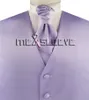 Homem colete de casamento Mens roxo coletes sólidos v-pescoço visto de vestido simples terno formal masculino colete conjunto (colete + cravat + lenço)