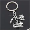 Keychains modetillbehör London Big Ben Oavsett var flygplan charms kompass Keyring med jordres smycken gåva till man droppa del