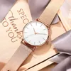 Polshorloges Dames kijken Rose Gold Montre Femme 2022 Dames Mesh Belt Ultra-dunne mode roestvrijstalen luxe pols horloges