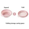 Portable Folding Bucket Outdoor Tourism Camping Tools Mini Home Plastic Laundry Tub Kitchen Items Pelvis 210423