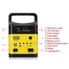 Lampy słoneczne Portable Generator Outdoor Camping Power Mini DC10W Ładowanie panelu LED Zestaw systemowy Oświetlenie zdalnego sterowania Radio FM