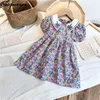 Gooporson Summer Flower Girls Abiti con colletto ricamato Abito da principessa a maniche corte Costume elegante per bambini senza schienale Q0716