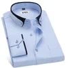 MACROSEA Hommes Business Robe Chemises Mâle Formel Bouton-Down Collier Fashion Style SpringAutumn Casual 210626