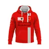Bluza z kapturem F1 Bluza Czerwona Hooded Racing Suit Plus Size Custom Męskie koszule dla mężczyzn