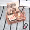 Ontwerp Mesh Home Office Desk Organizer Kantoorbenodigdheden Accessoires met lade voor Home Office Desktop Rose Gold Opbergdoos