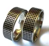 36pcs Men's Punk Bands Ring Male Female 8mm Comfort-fit Stainless Steel Rings Black Oil Filled Man Jewelry Whole lots255q