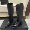 Fashion Waterproof Rain Boots For Womens Rubber Platform Designer Luxury Brand Lady Goddess Shoes Ankle Boot