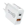 20W 18W Snabb USB-laddare PD Snabbladdningsadapter Typ C Plugg Laddning för iPhone 13 12 11 Pro Max utan låda