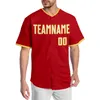 Custom Red Black-Red-0089 Authentieke Honkbal Jersey