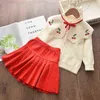 Melario Girls свитер платье осень зимние топы и наряды принцессы детей вязаные 2 шт. Toddler 211104