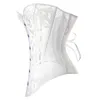 Plus Size Waist Trainer Steampunk Corset Mesh White Bridal Corsets Top Slimming Bustiers Tummy Transparent Sexy Lingerie Lace up Body Shapewear 2021