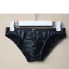 Underpants Cockcon Brand Leather Underwear Men Sexy Nylon Spandex Penis Pouch Cock Men039s Boxer Shorts Black Low Rise Mens Lin7799148