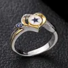 Wedding Rings Fashion Classical Gold Color Ring Star Heart Shape Modern Avant Garde Cowboy For Women Men Band Engagement Jewelry G6967075