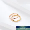 Aço inoxidável de 2 mm Perhiasan Mawar Emas Anti Alergi Sederhana Halus Pernikahan Pasangan Cincin Unak Pria Atau Wanita Hadiah