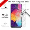 9H-tempererade glasskärmskydd för Samsung Galaxy A10 A20 A30 M10 M20 M30 2.5D Säkerhet A51 A71 A91 A50 A60 A70 A90-film