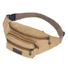 Mens Canvas Fanny Pack Casual Bum Bag Dinheiro Cintura Cinto Caixas De Armazenamento Caixas