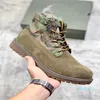 Vrouwen man martin laarzen winter herfst merk designer lederen canvas schoenen ronde neus lage hakken warme outdoor wandelen vele kleuren